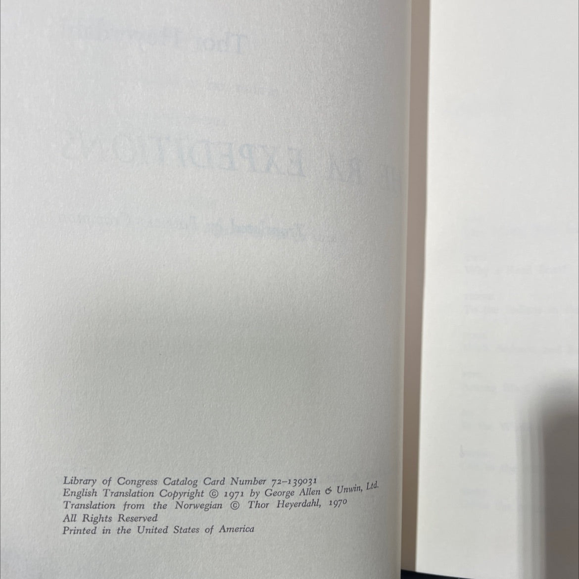 the ra expeditions book, by Thor Heyerdahl, 1971 Hardcover image 3