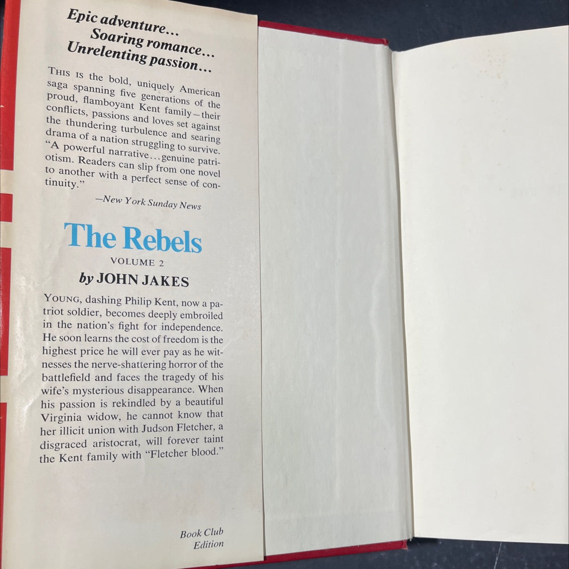 the rebels book, by john jakes, 1975 Hardcover image 4