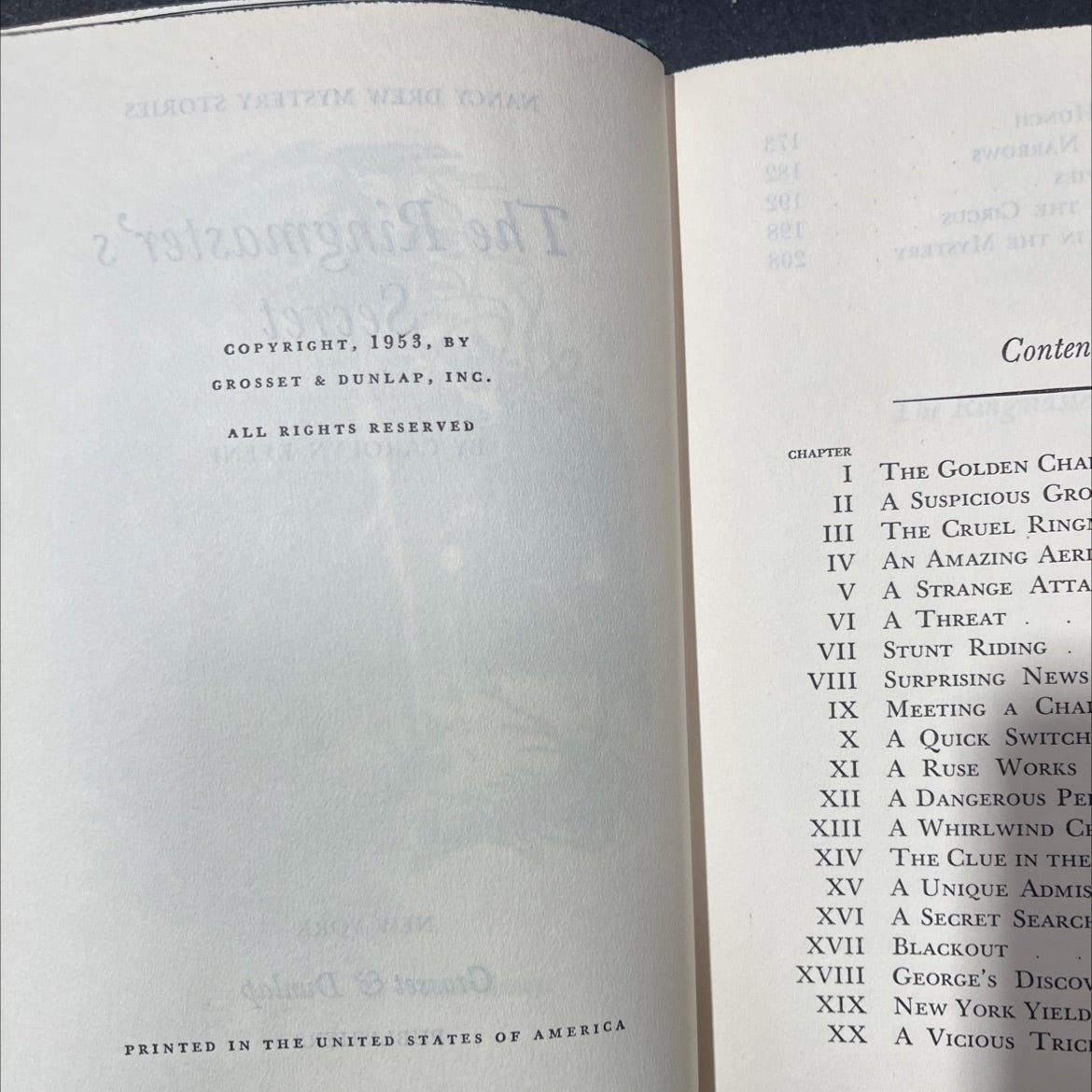 the ringmaster's secret book, by carolyn keene, 1953 Hardcover image 3