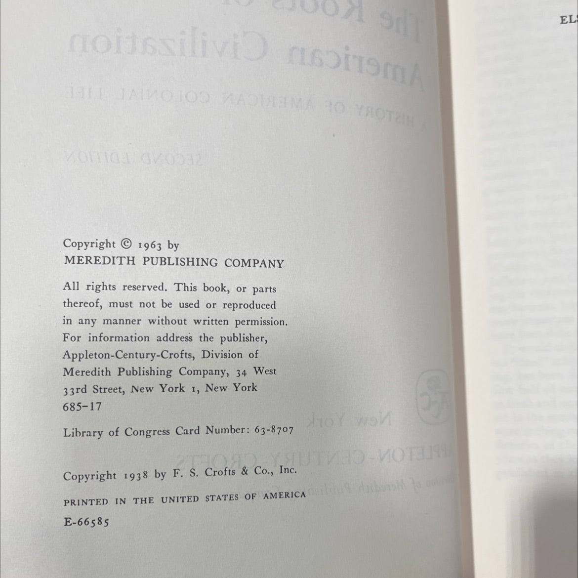 the roots of american civilization book, by curtis p. nettels, 1963 Hardcover image 3