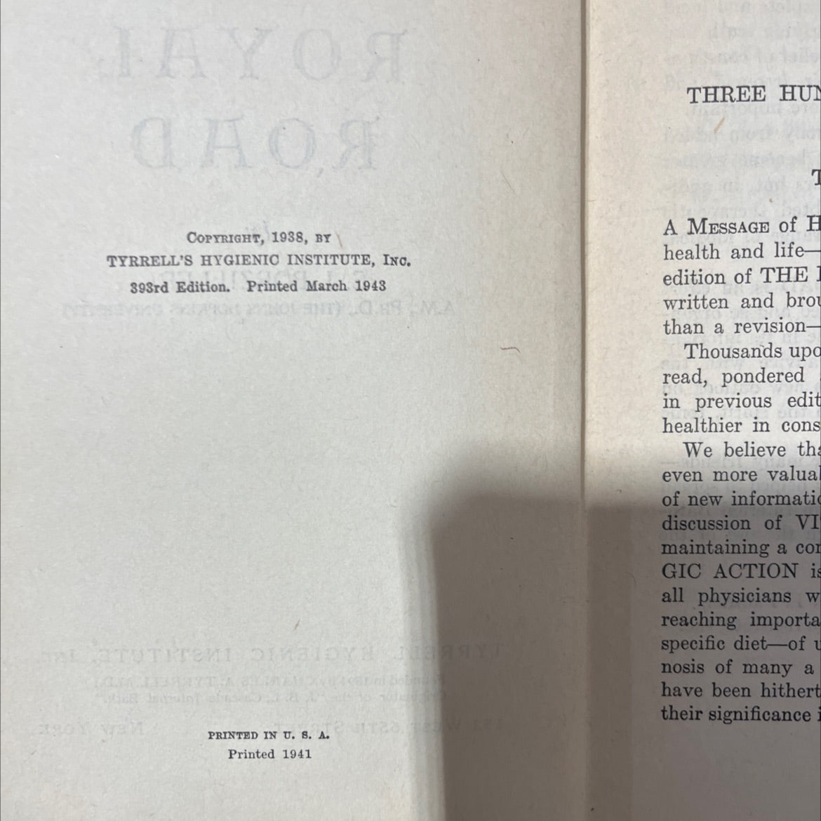 the royal road book, by e. j. borzilleri, 1943 Hardcover image 3