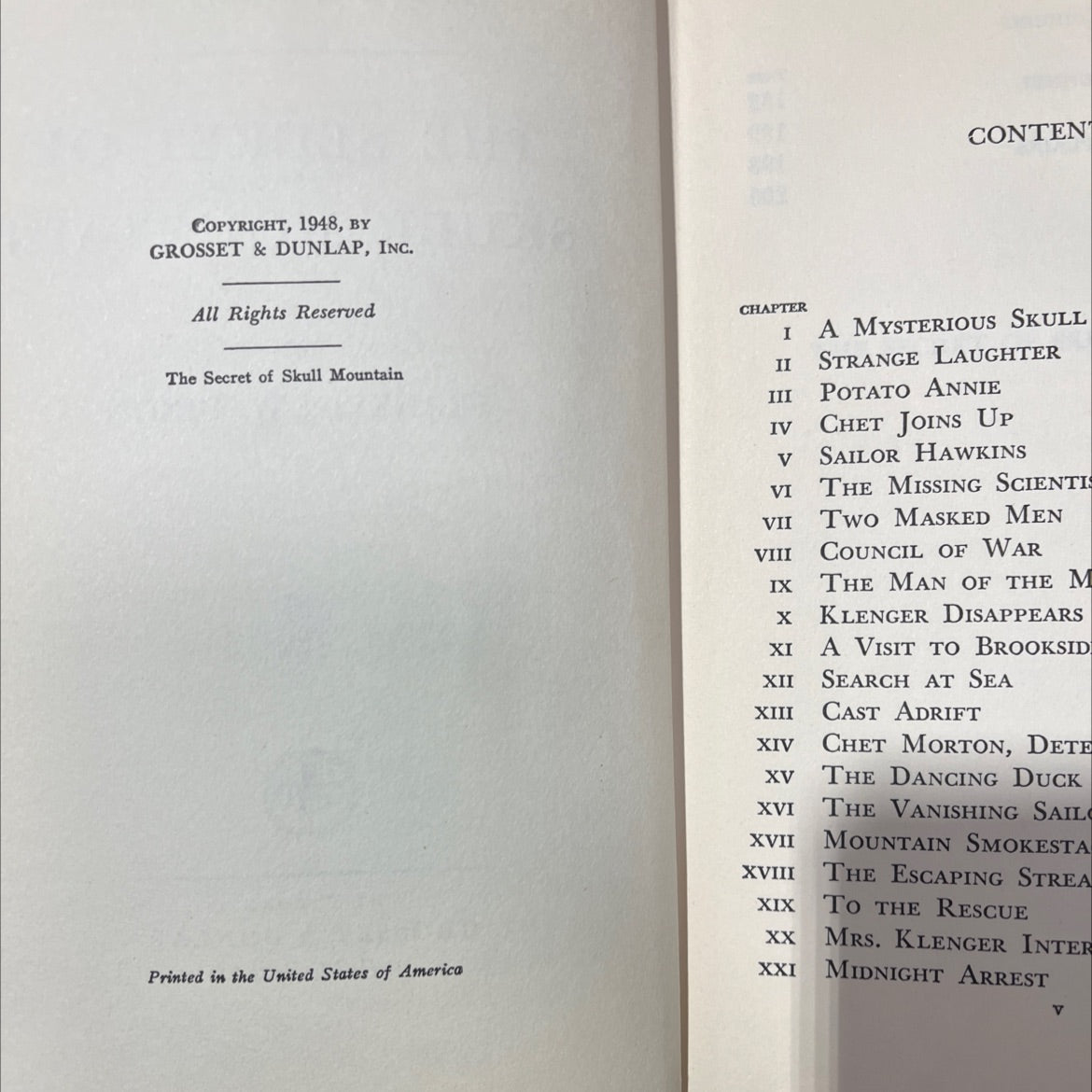 the secret of skull mountain book, by franklin w. dixon, 1948 Hardcover image 3