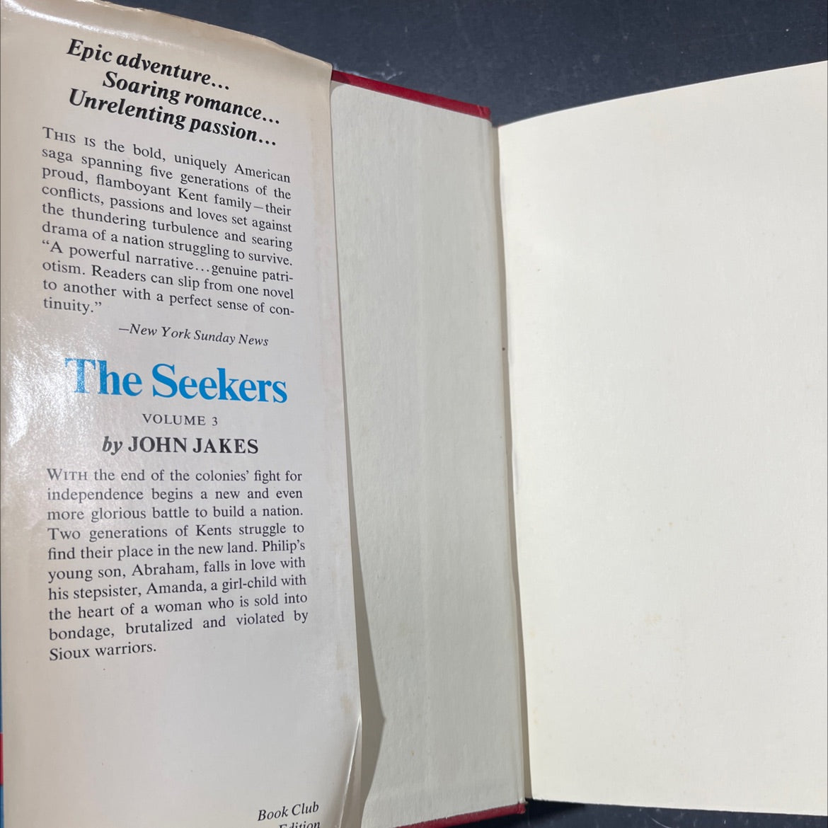 the seekers book, by john jakes, 1975 Hardcover image 4