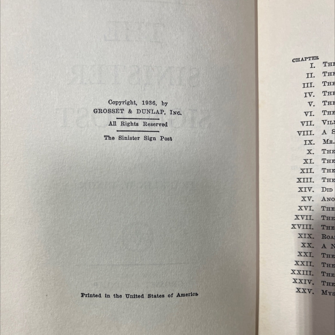 the sinister sign post book, by franklin w. dixon, 1936 Hardcover, Antique image 3