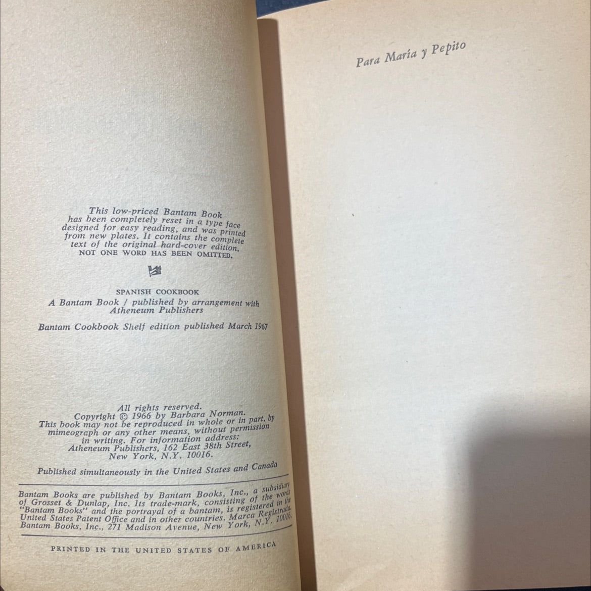 the spanish cookbook book, by barbara norman, 1967 Paperback image 3