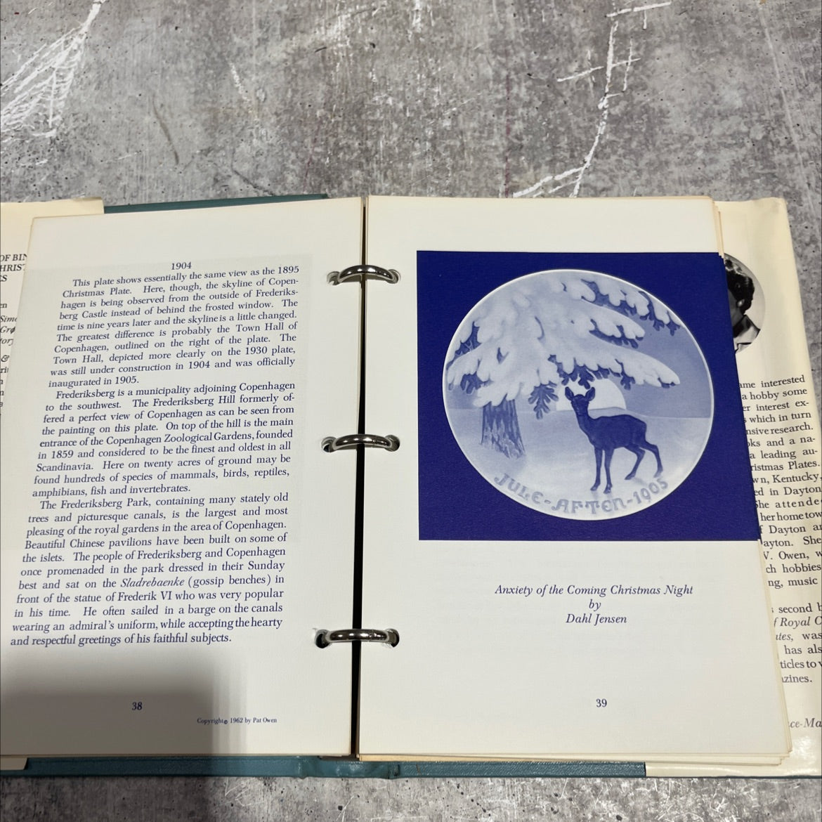 the story of bing & grøndahl christmas plates book, by Pat Owen, 1975 Hardcover image 4