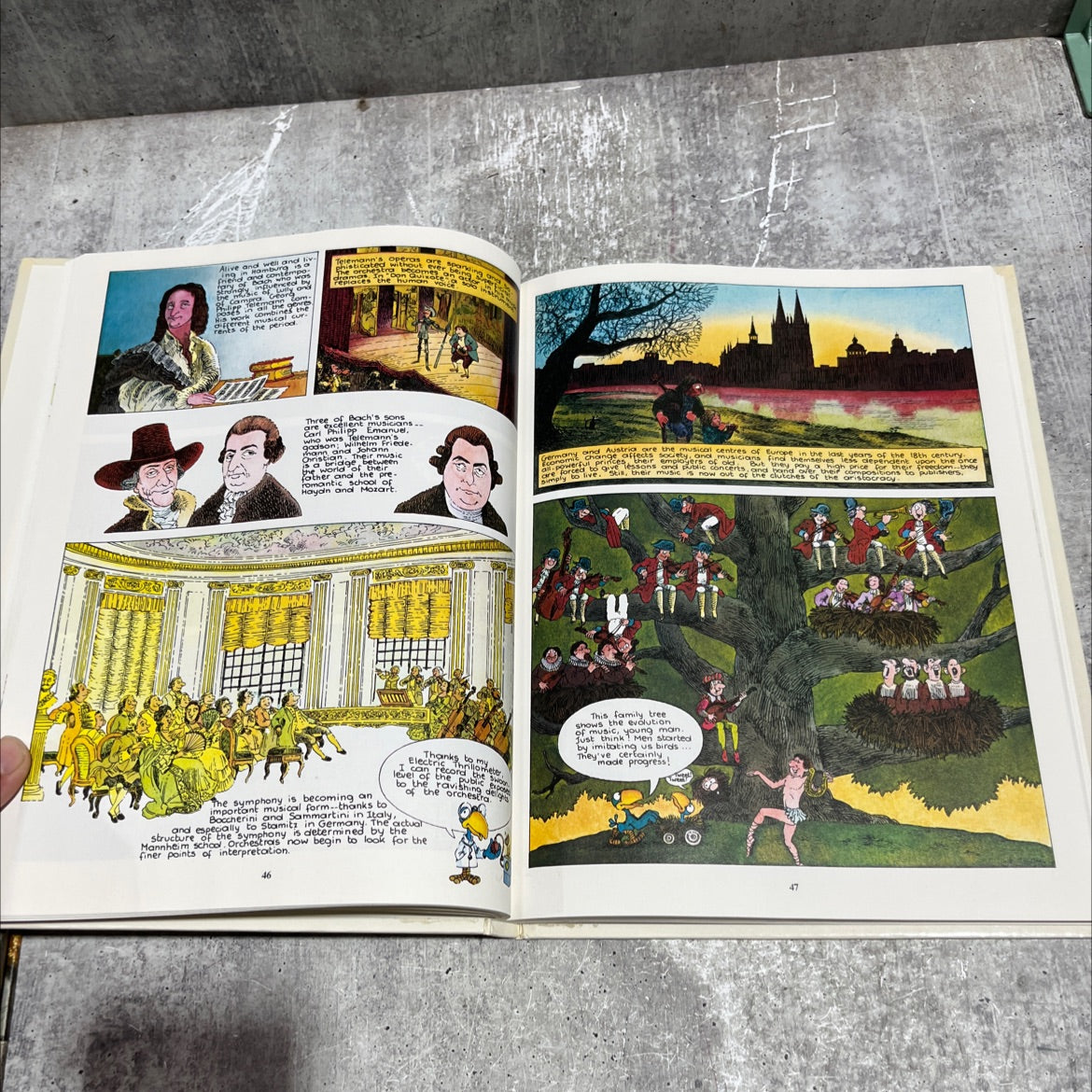 the story of music in cartoon book, by bernard deyries, denys lemery, 1983 Hardcover image 4