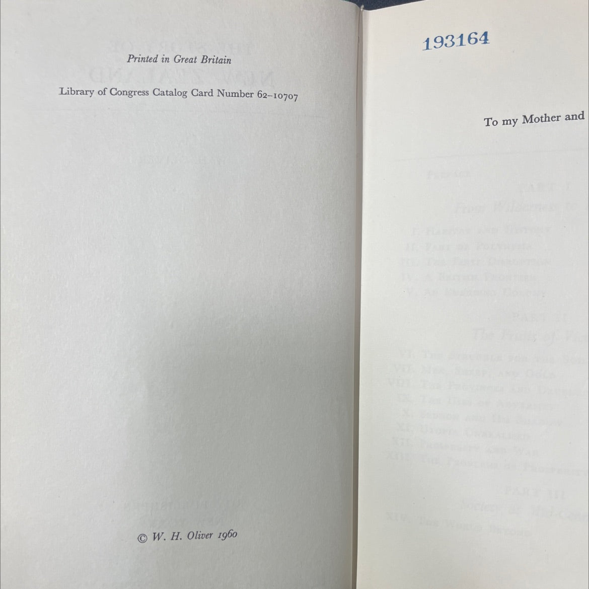 the story of new zealand book, by w. h. oliver, 1960 Hardcover image 3