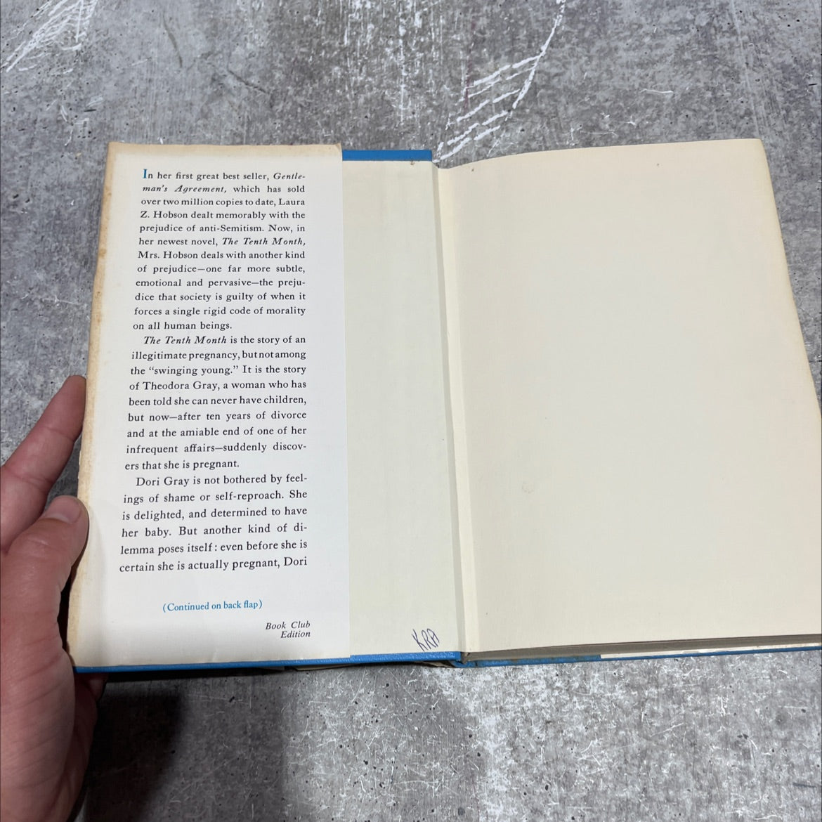 the tenth month book, by laura z. hobson, 1970 Hardcover image 4