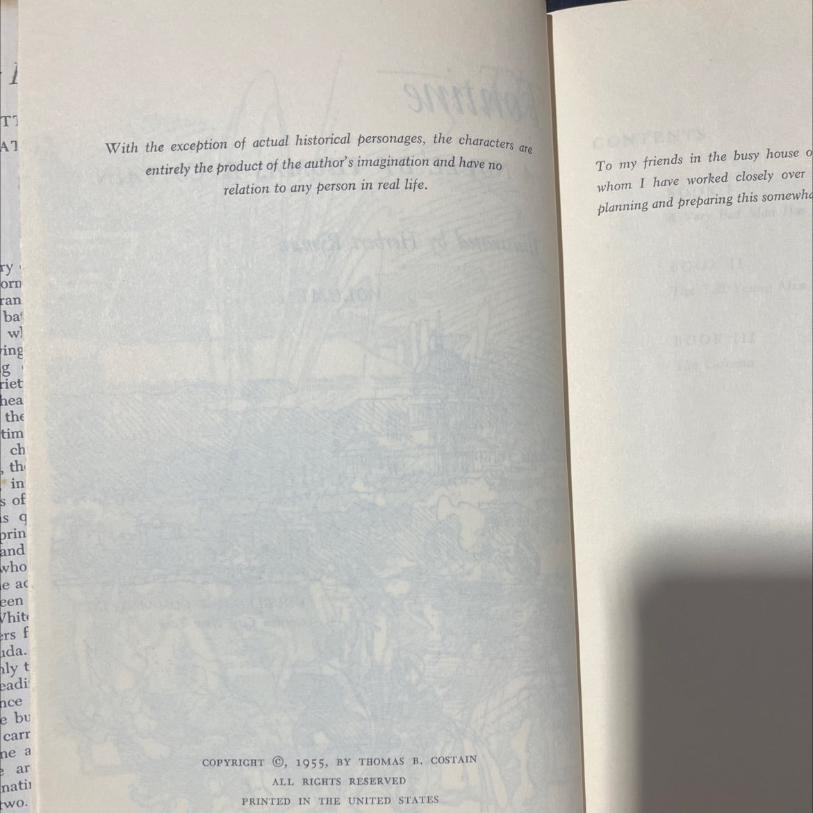 the tontine book, by thomas b. costain, 1955 Hardcover image 3