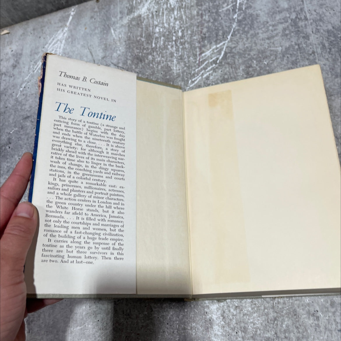 the tontine book, by thomas b. costain, 1956 Hardcover image 4
