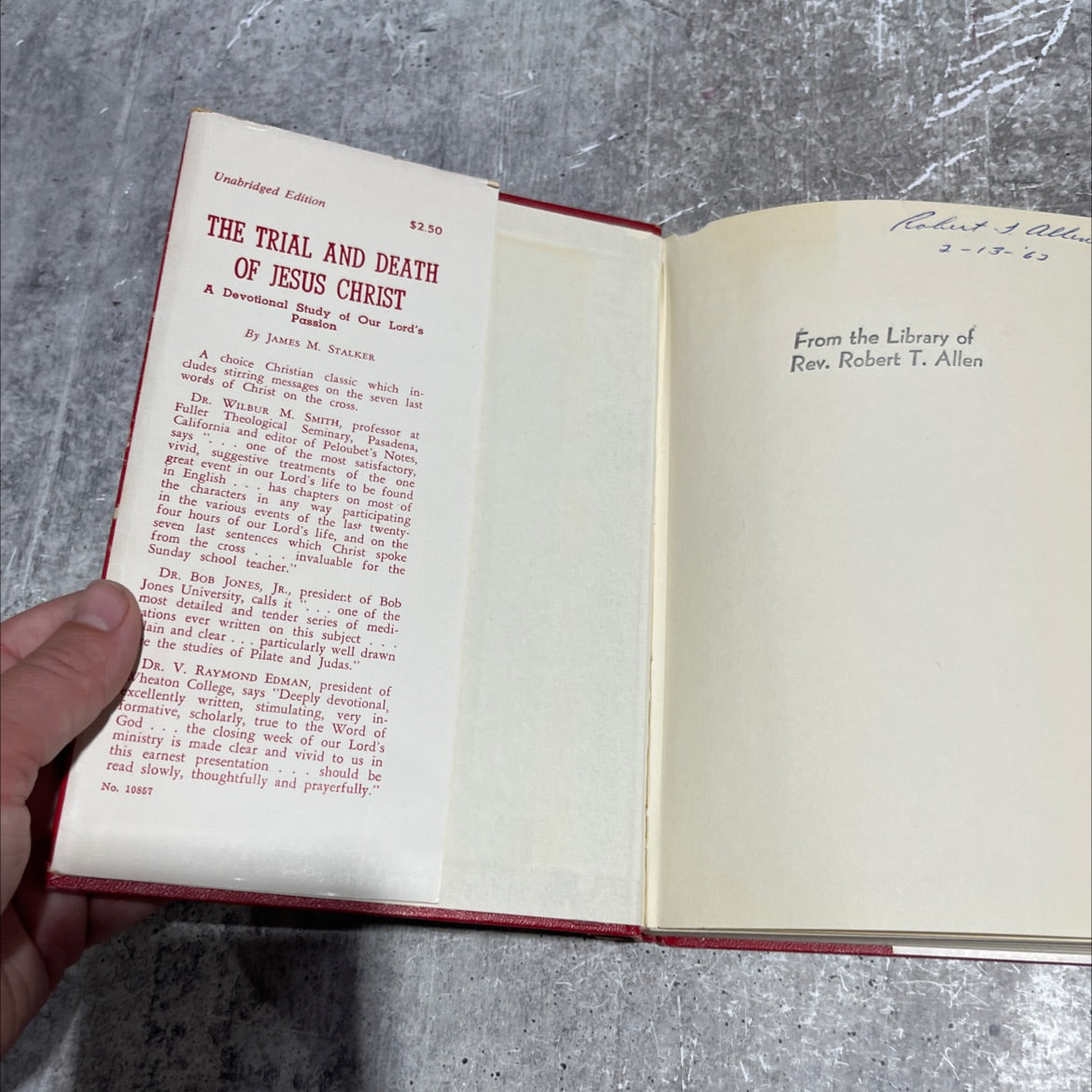 the trial and death of jesus christ a devotional history of our lord's passion book, by james m. stalker, 1961 Hardcover image 4
