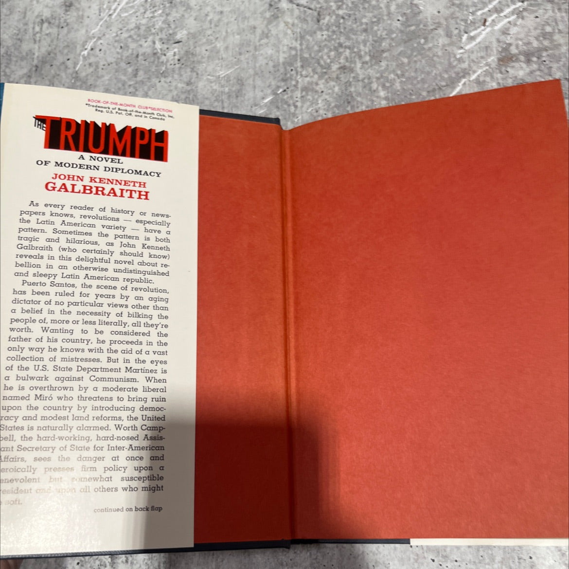 the triumph a novel of modern diplomacy book, by John Kenneth Galbraith, 1968 Hardcover image 4