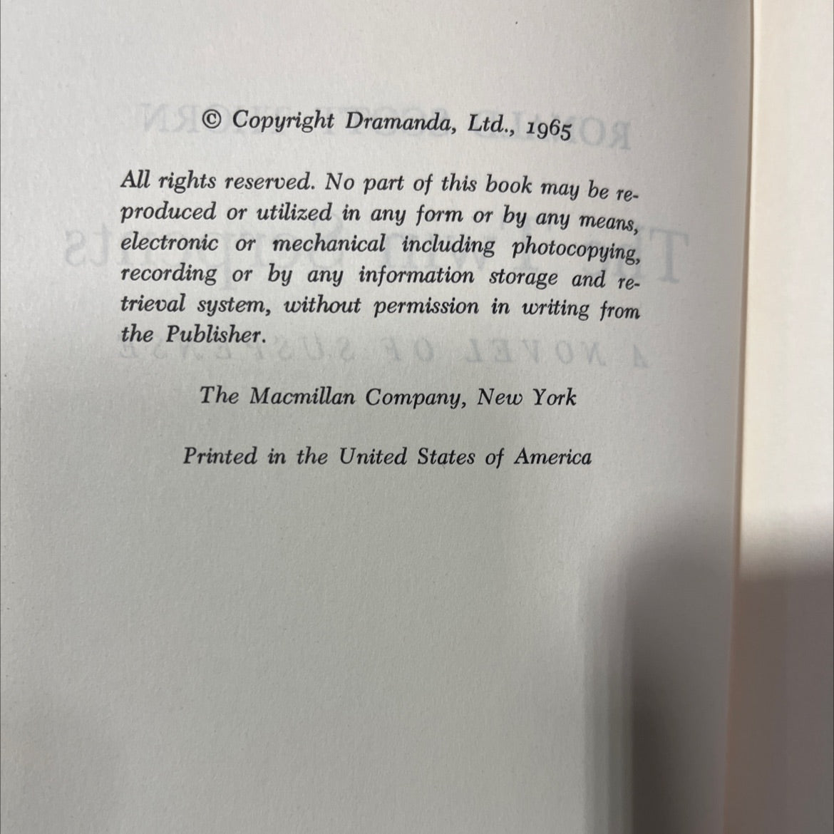 the twin serpents book, by ronald scott thorn, 1965 Hardcover image 3