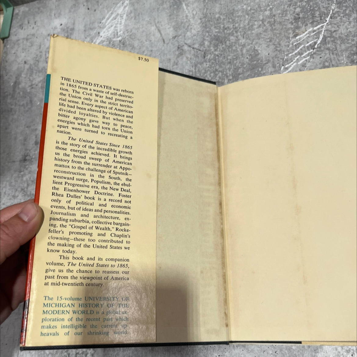 the united states since 1865 book, by foster rhea dulles, 1959 Hardcover image 4