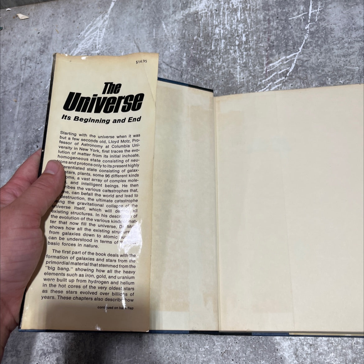 the universe its beginning and end book, by Lloyd Motz, 1975 Hardcover image 4