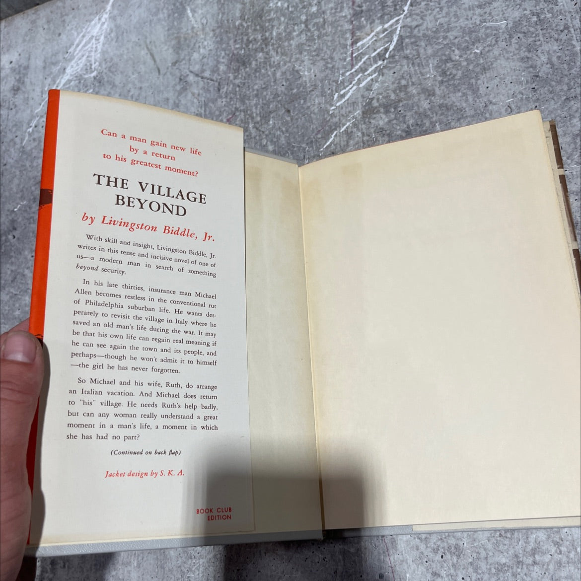 the village beyond book, by Livingston Biddle, Jr., 1956 Hardcover image 4