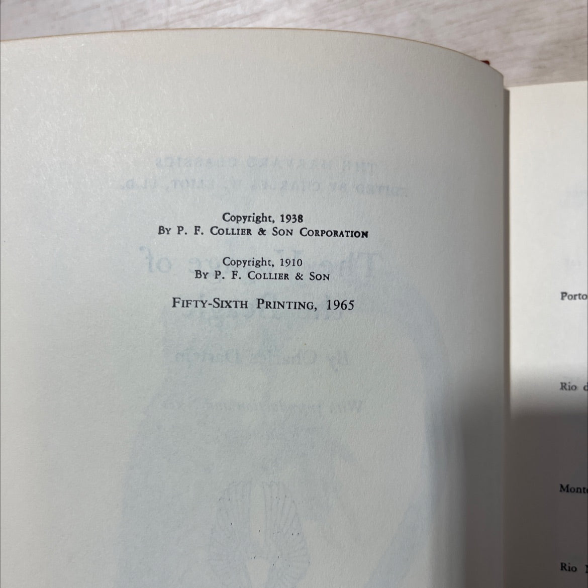 the voyage of the beagle book, by charles darwin, 1938 Hardcover, Antique image 3