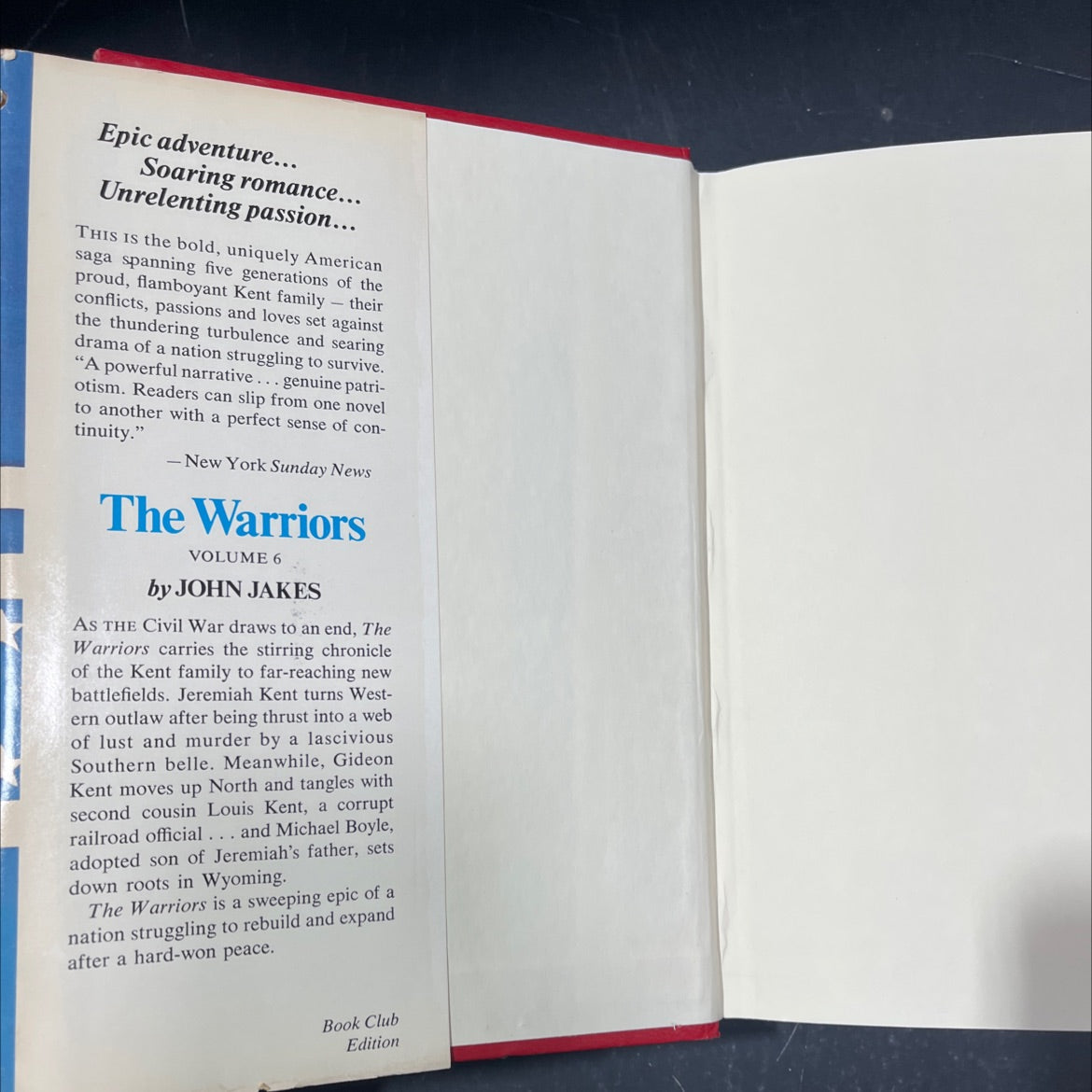 the warriors book, by john jakes, 1977 Hardcover image 4