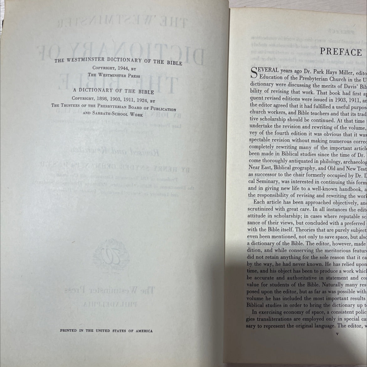 the westminster dictionary of the bible book, by john d. davis, ph.d., d.d., ll.d. and henry snyder gehman, ph.d., image 3