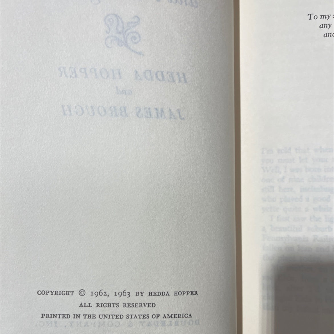 the whole truth and nothing but book, by hedda hopper, 1963 Hardcover image 3