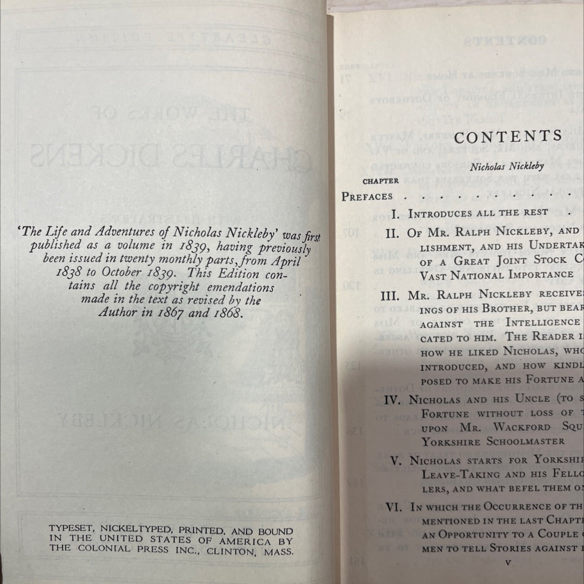the works of charles dickens with illustrations nicholas nickleby book, by charles dickens, 1868 Hardcover, Antique image 3