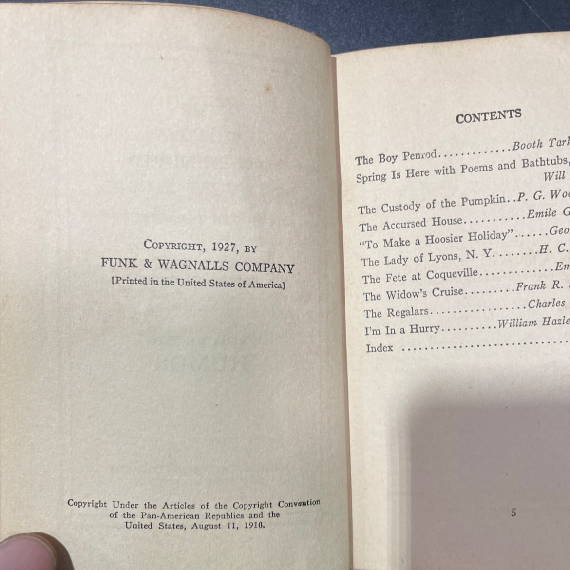 the world's one hundred best short stories volume ten humor book, by grant overton, 1927 Hardcover image 3