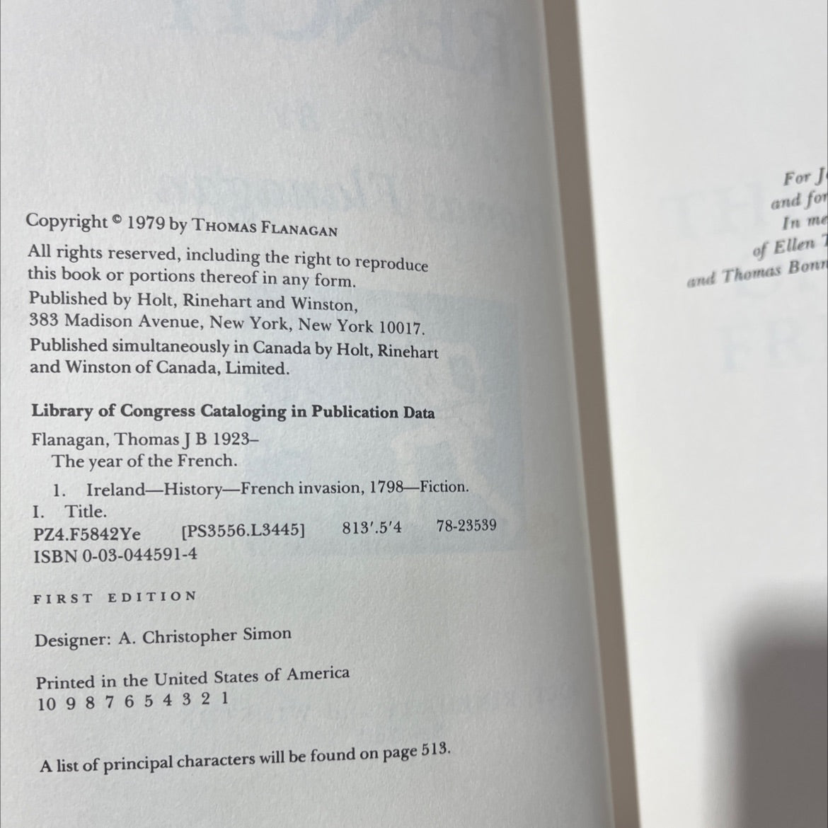 the year of the french book, by thomas flanagan, 1979 Hardcover image 3