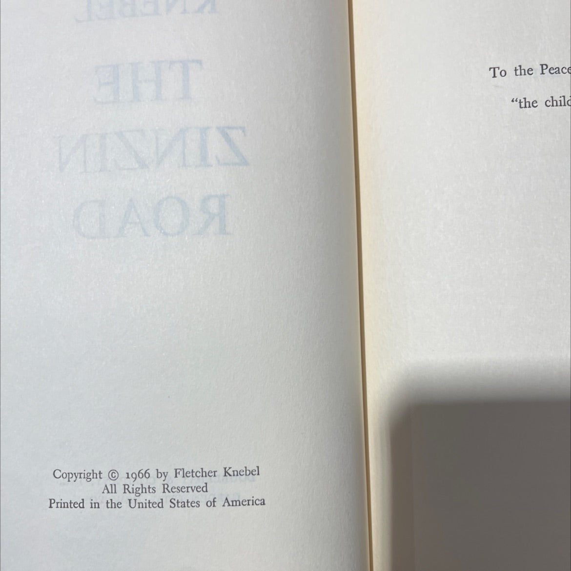 the zinzin road book, by Fletcher Knebel, 1966 Hardcover image 3