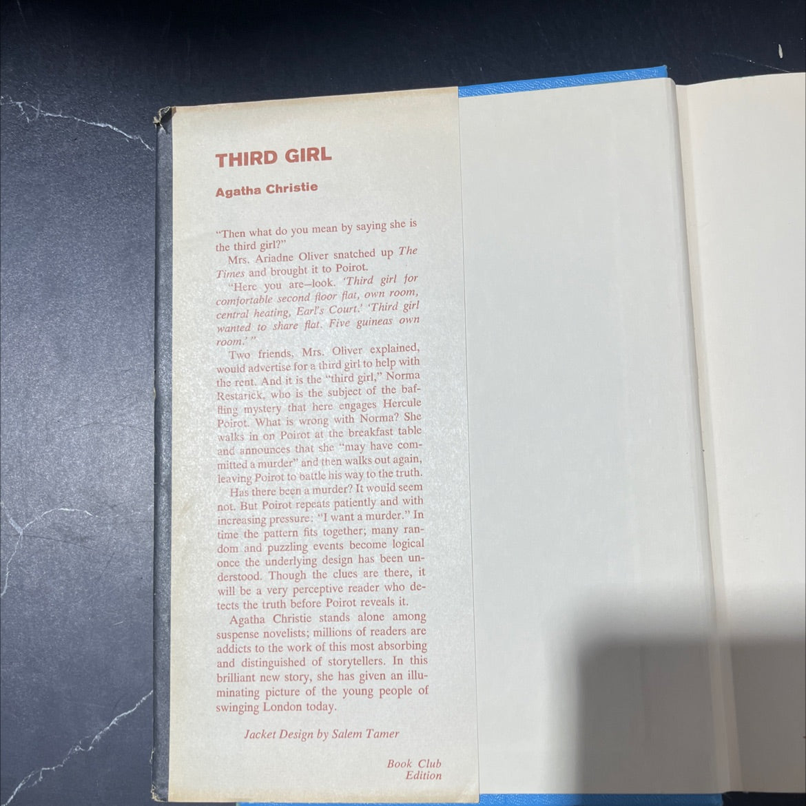 third girl book, by agatha christie, 1966 Hardcover image 4