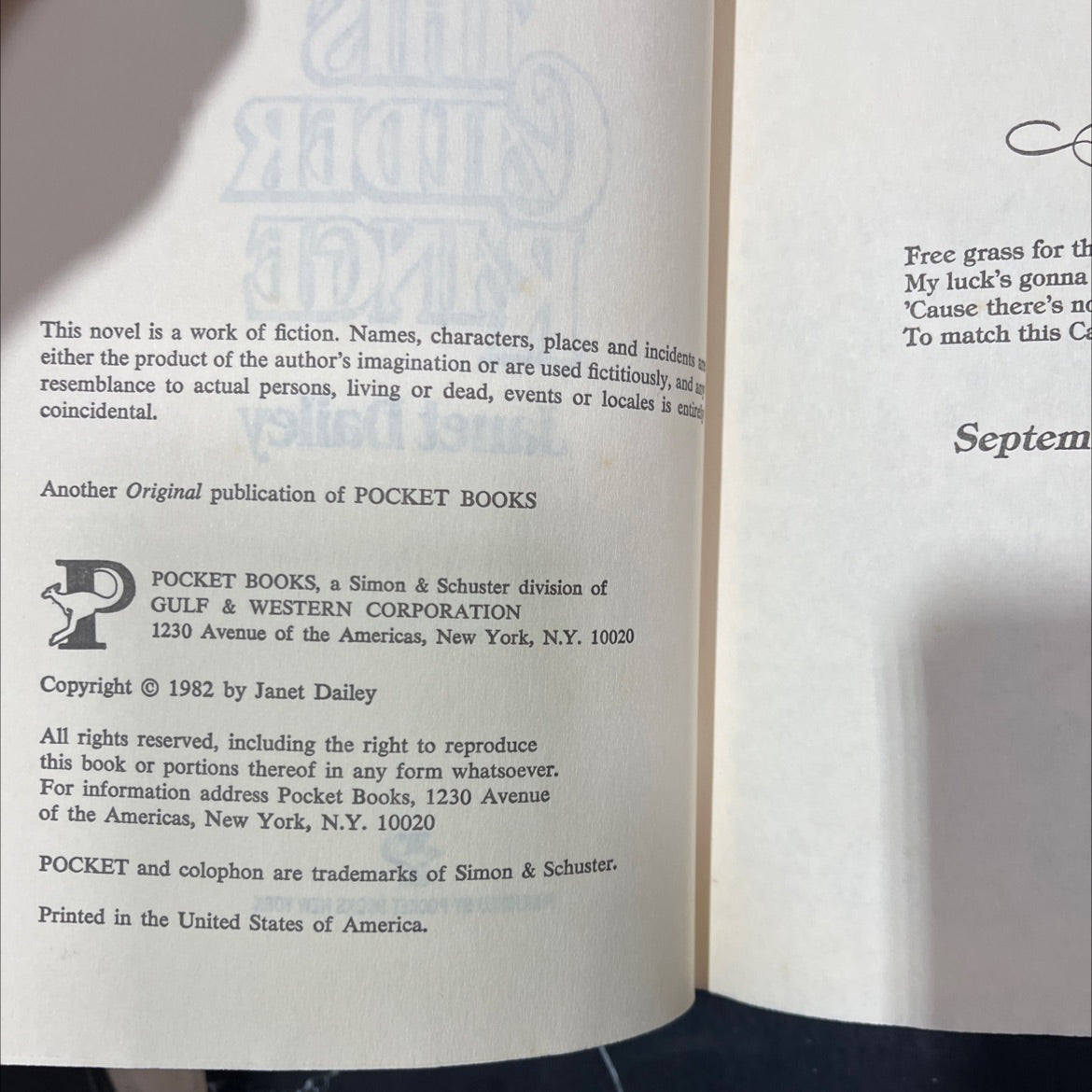 this calder range book, by Janet Dailey, 2008 Hardcover image 3