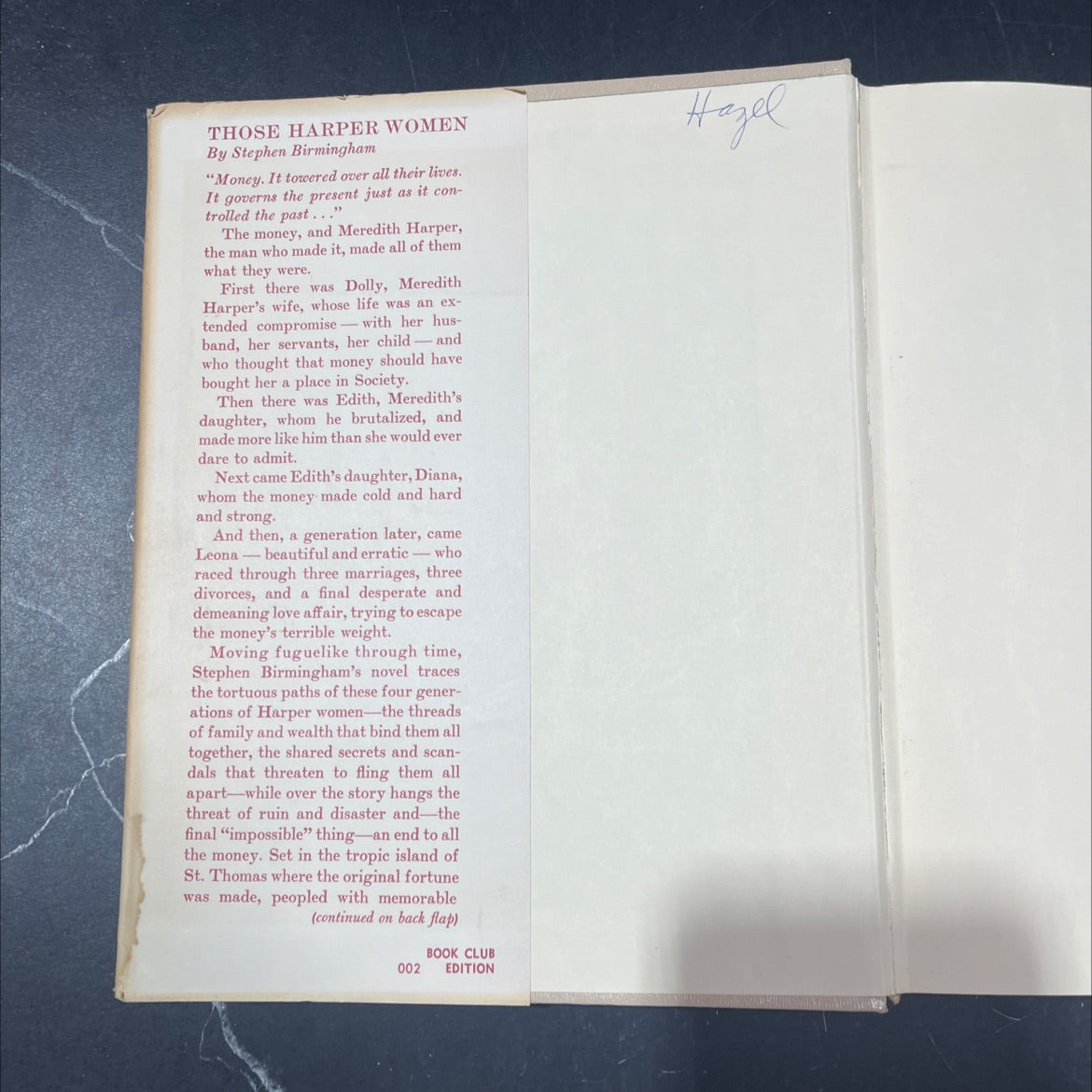 those harper women book, by stephen birmingham, 1964 Hardcover image 4