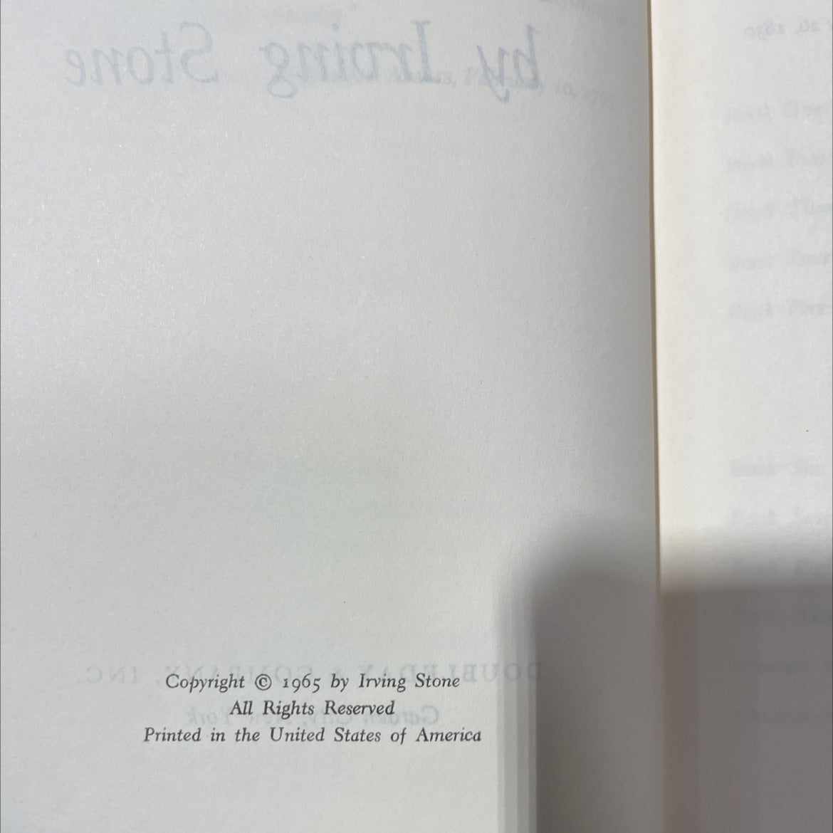 those who love myself and my wife and ich, a little embellished ould equal anything in ms book, by irving stone, 1965 image 3