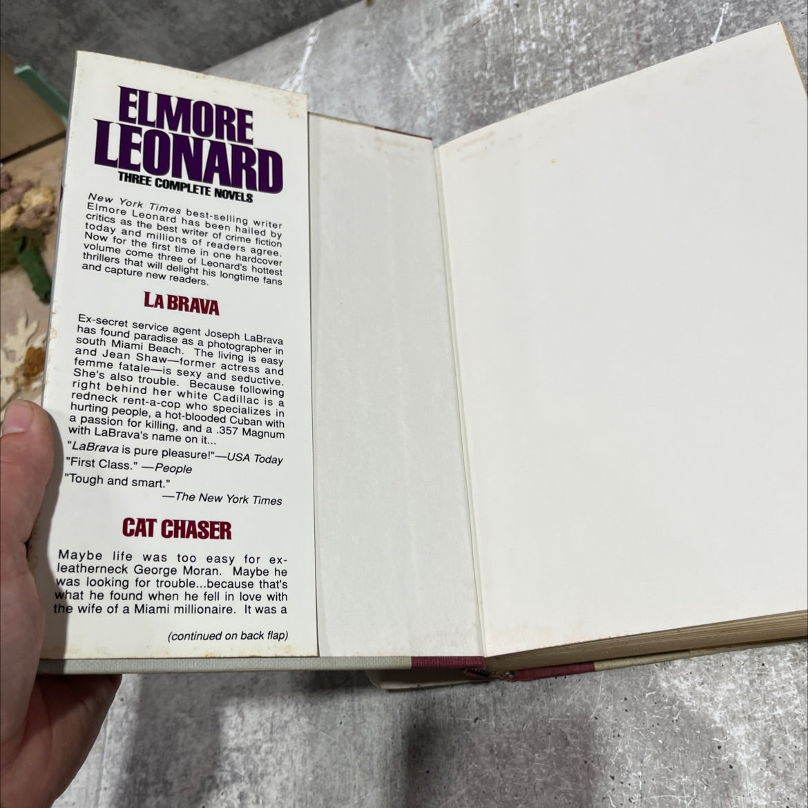 three complete novels book, by Elmore Leonard, 1992 Hardcover image 4