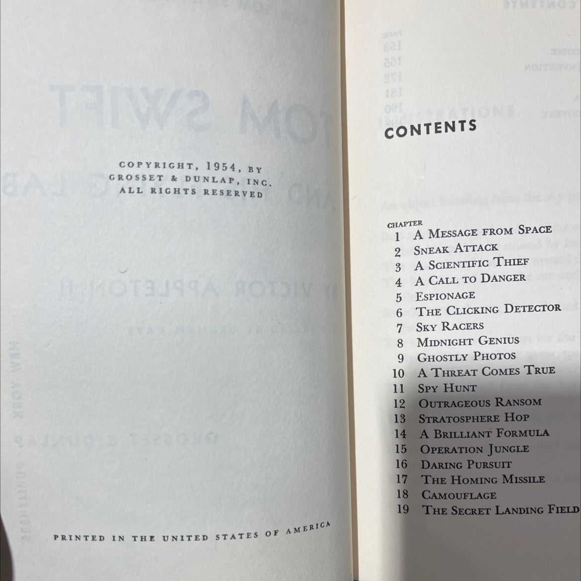 tom swift and his flying lab book, by victor appleton ii, 1954 Hardcover image 3