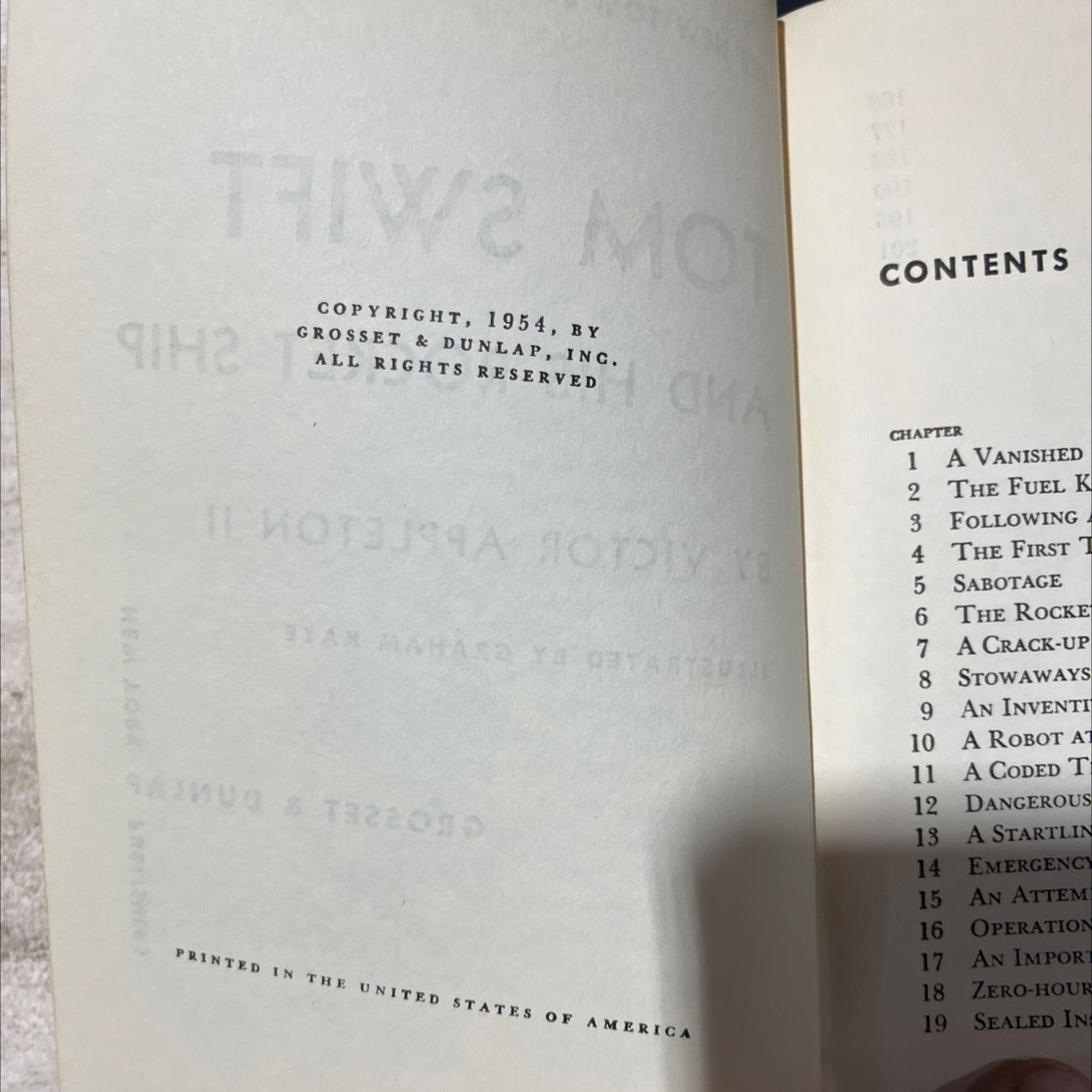 tom swift and his rocket ship book, by victor appleton ii, 1954 Hardcover image 3