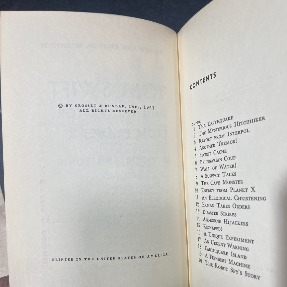 tom swift and the visitor from planet x book, by victor appleton ii, 1961 Hardcover image 3