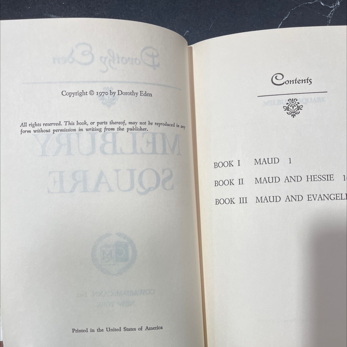 tra melbury square maud and evangeline book, by Dorothy Eden, 1970 Hardcover image 3