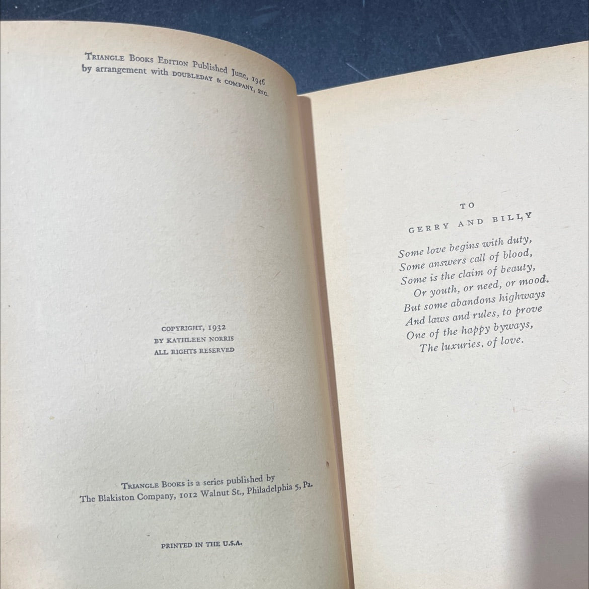 treehaven book, by kathleen norris, 1946 Hardcover image 3