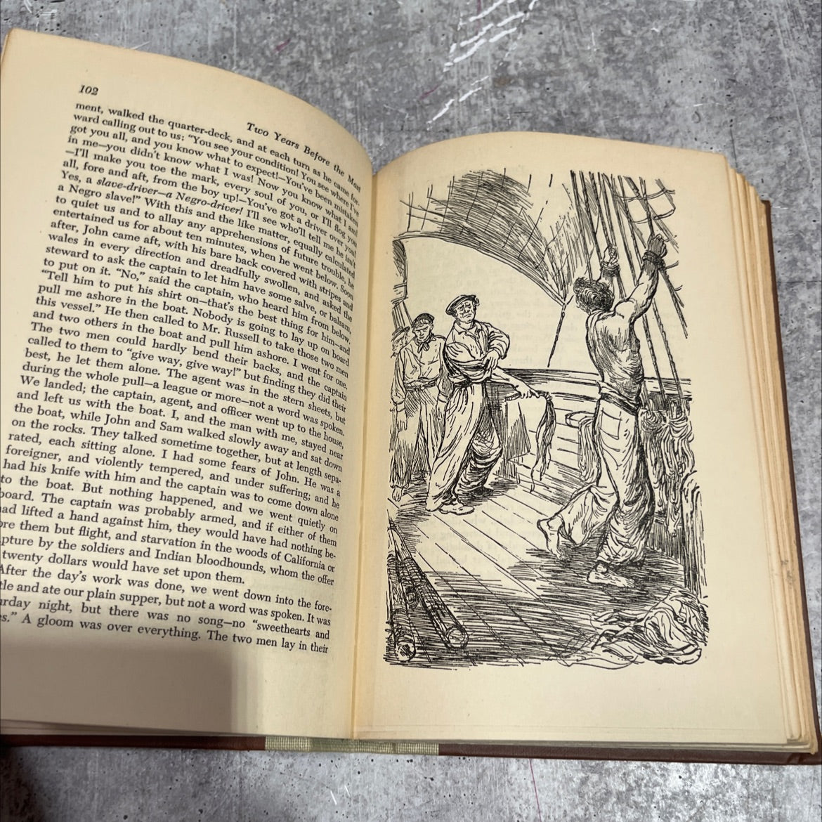 two years before the mast a personal narrative of life at sea book, by richard henry dana, jr., 1949 Hardcover image 4