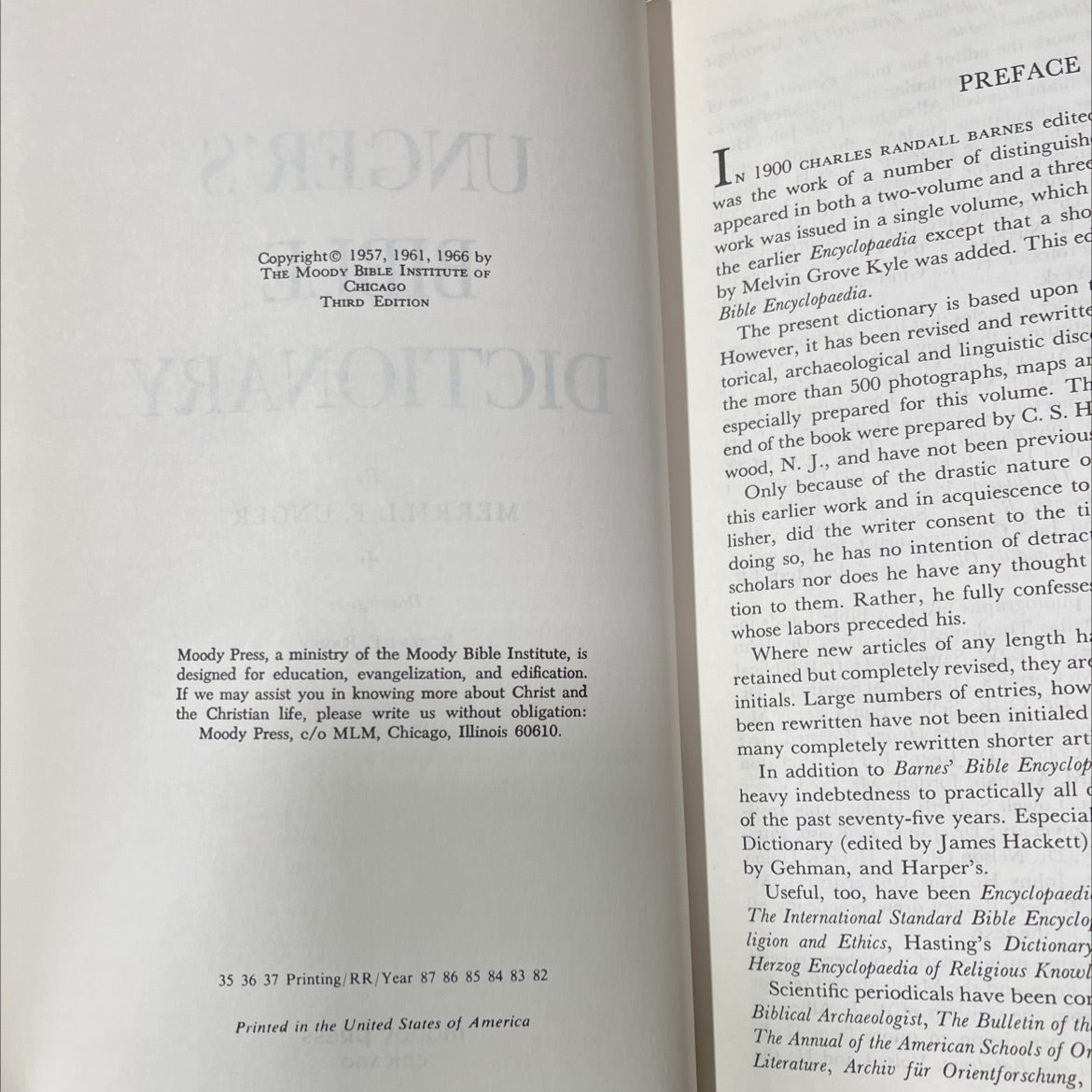 unger's bible dictionary book, by merrill f. unger, 1966 Hardcover image 3