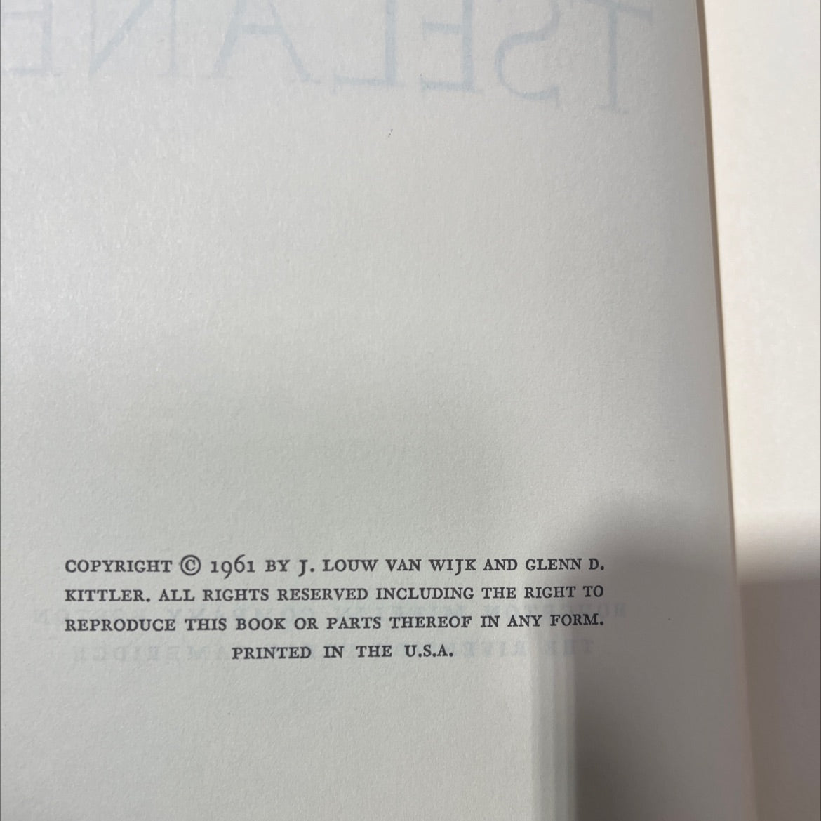 unknown book, by J. Louw van Wijk and Glenn D. Kittler, 1961 Hardcover image 3