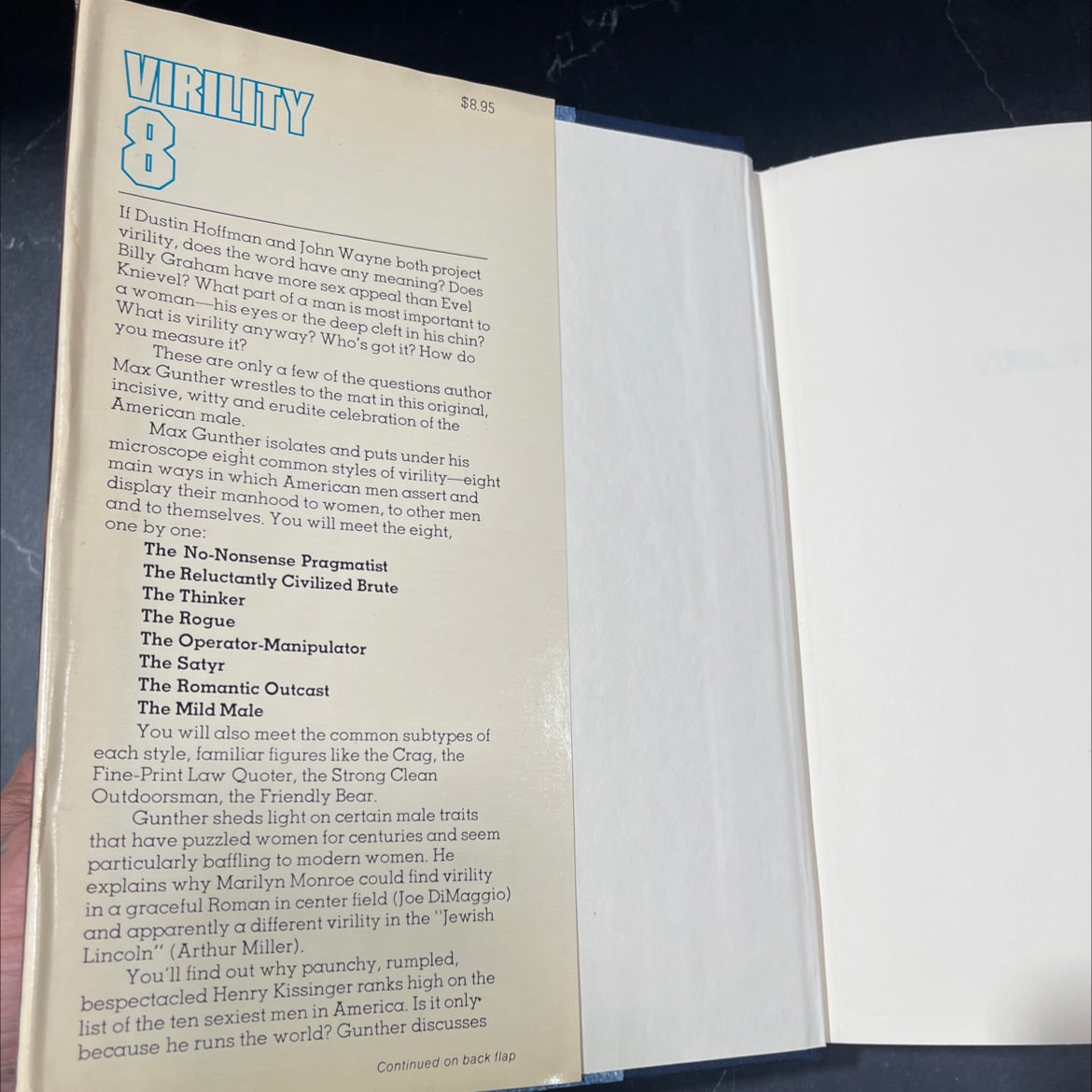 virility 8 a celebration of the american male book, by max gunther, 1975 Hardcover image 4