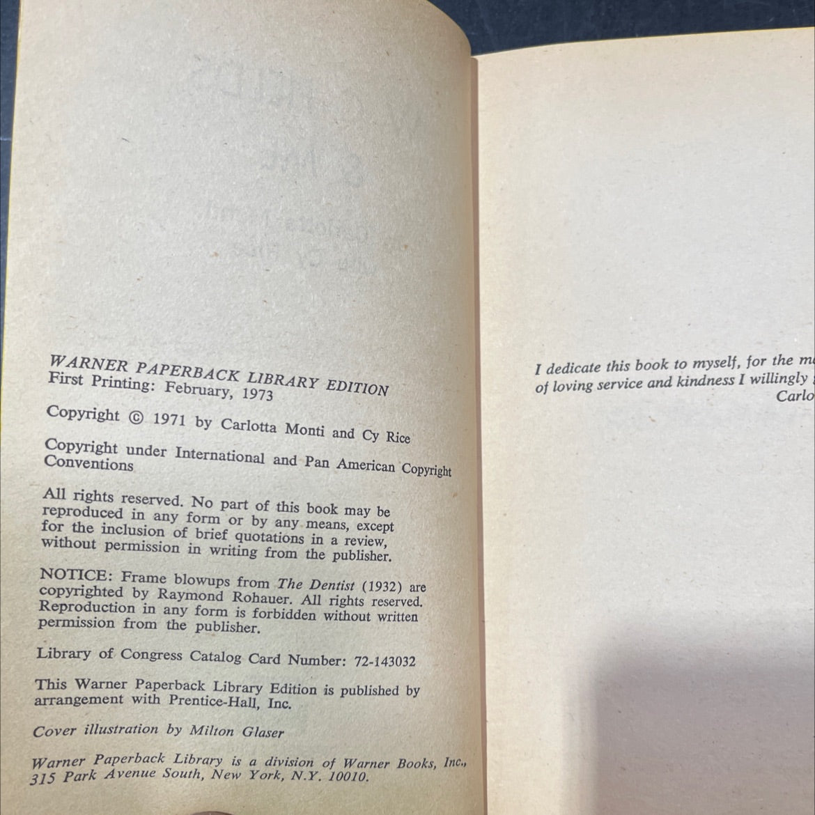 w. c. fields & me book, by carlotta monti with cy rice, 1973 Paperback image 3