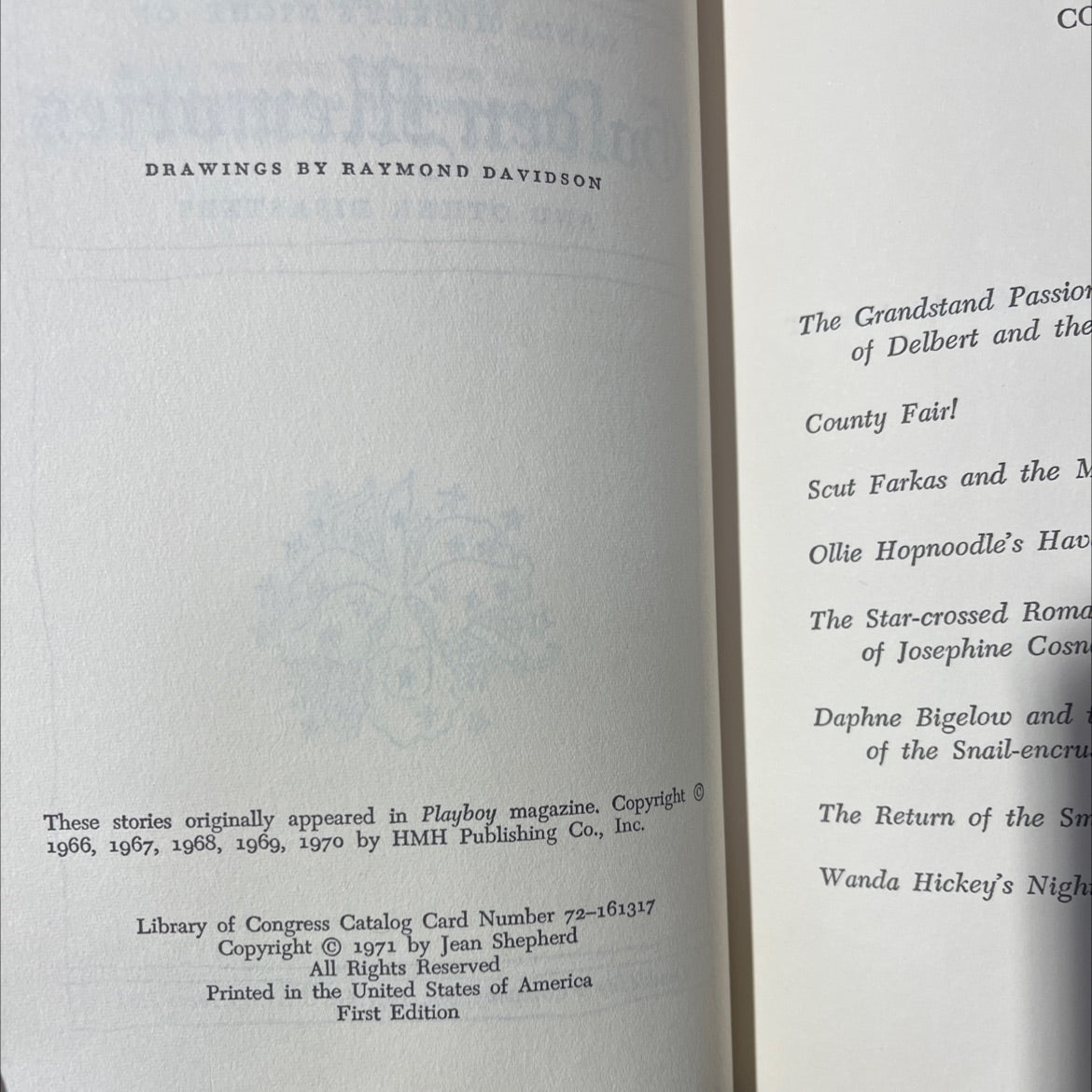 wanda hickey's night of golden memories and other disasters book, by jean shepherd, 1971 Hardcover image 3