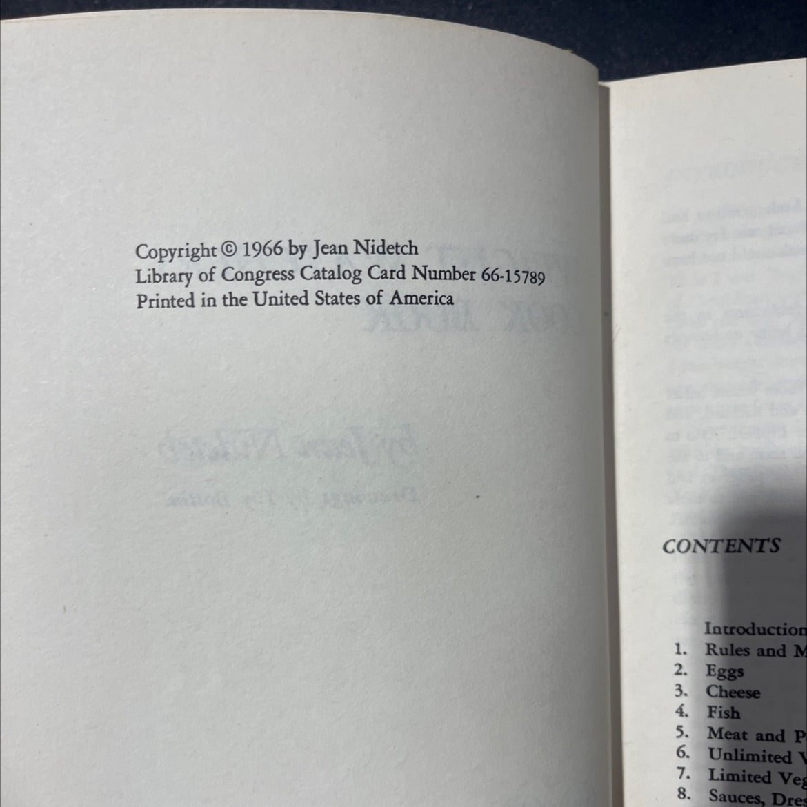 weight watchers cook book book, by Jean Nidetch, 1966 Hardcover image 3