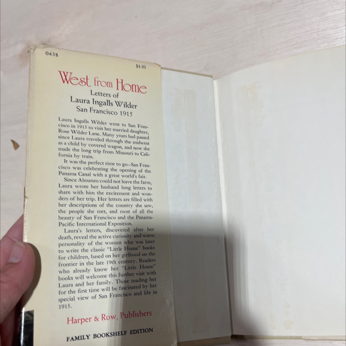 west from home book, by laura ingalls wilder, 1974 Hardcover image 4