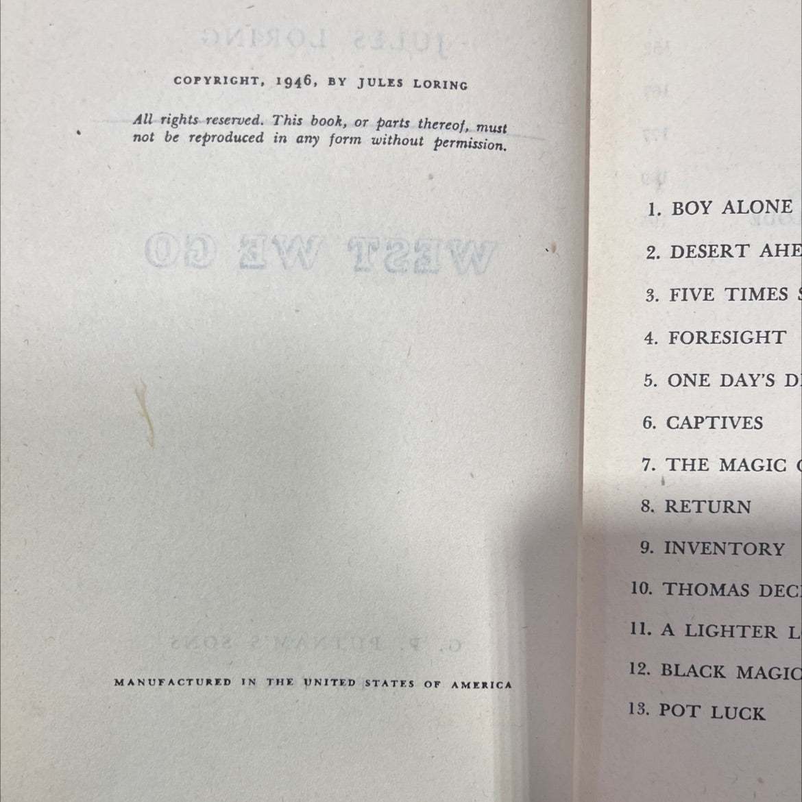 west we go book, by jules loring, 1946 Hardcover image 3