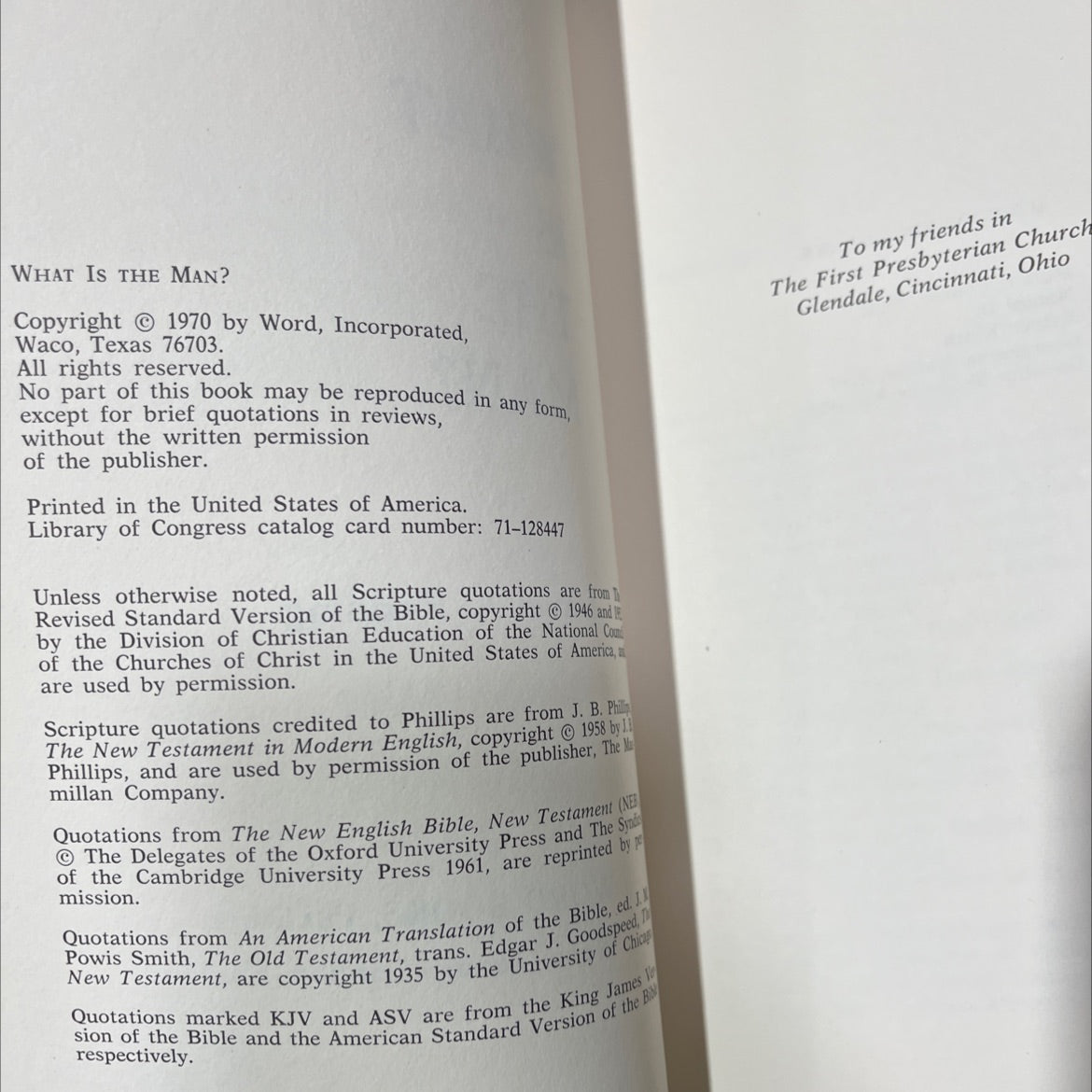 what is the man? book, by david a. redding, 1970 Hardcover, Vintage image 3