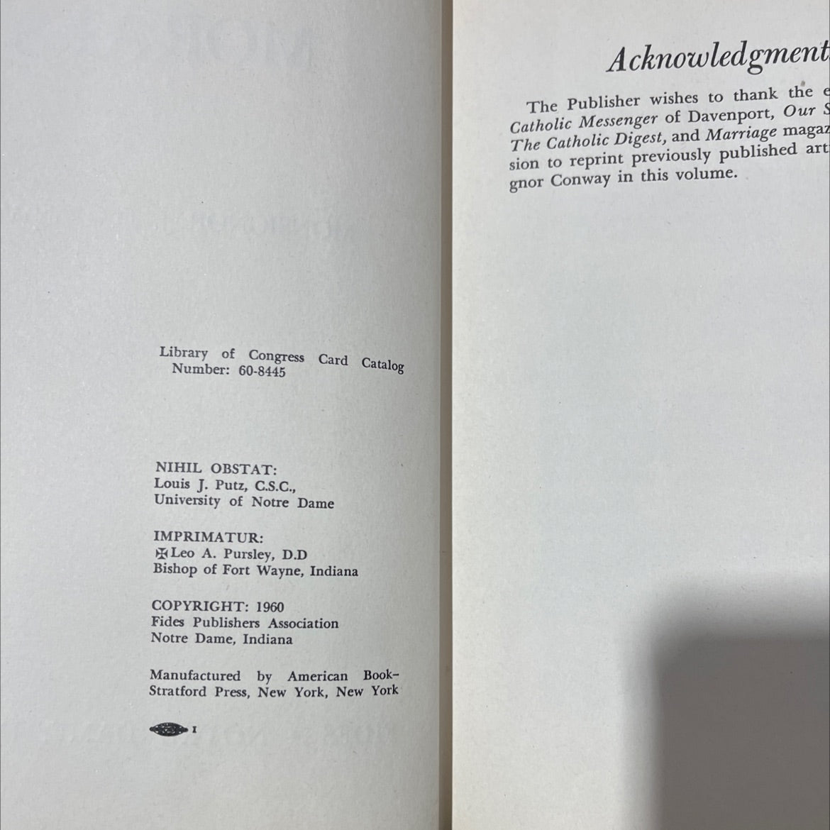 what they ask about morals book, by monsignor j. d. conway, 1960 Hardcover image 3